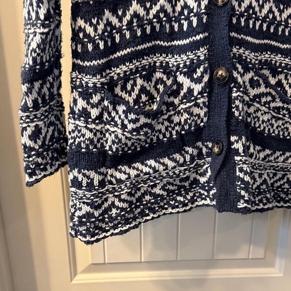 Lucky Brand Navy and Cream Cardigan - Picture 2 of 5